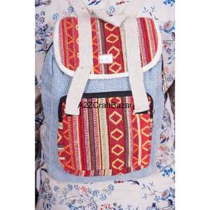 Sac à dos unisexe vintage léger 20L en tissu de coton fait main pour camping, natation, affaires, cyclisme, avec fermeture éclair et bandoulière arquée - Product Image 6