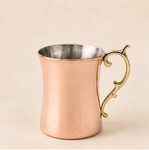 Mug à Moscow Mule en cuivre pur fait main avec poignée en laiton antique, mug à cocktail vintage de luxe pour bar à domicile, cadeaux de mariage - Product Image 5