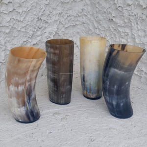 Vaso de Chupito de Resina Hecho a Mano con Cuerno de Búfalo, Auténtico para Cerveza, Vino, Alcohol, Hidromiel, Elaborado por Artesanos Indios - Product Image 1