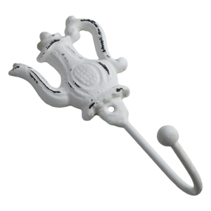 Royal Quality Cast Iron Wall Mounted Towel <b>Hooks</b> with Painted Finish White/<b>Black</b> Colors Modern Style for Home Bedroom Entryway - Product Image 5