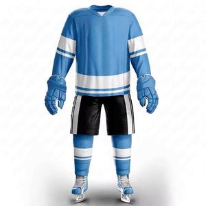 Uniformes de hockey sur glace unisexes de haute qualité, design personnalisé, confortables, respirants, séchage rapide, polyester 340g, nom de l'équipe imprimé, adulte - Product Image 1