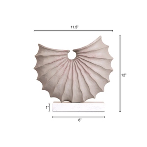 Modern Abstract Seashell Sculpture White Marble Base Sea <b>Shell</b> Statue Minimalist Nordic Home Decor - Product Image 5