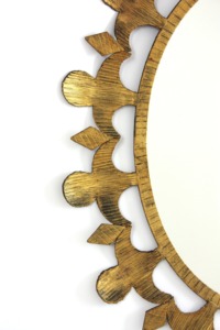 Oval Brass Mirror With <b>Leaf</b> Design Traditional <b>Wall</b> <b>Decor</b> Handmade Frame - Product Image 6