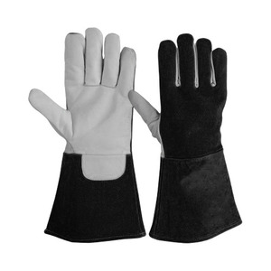 Gants de soudage TIG de qualité supérieure, résistants, en cuir de chèvre et de vache, en aramide, protection industrielle contre la chaleur pour les mains et les bras - Product Image 6