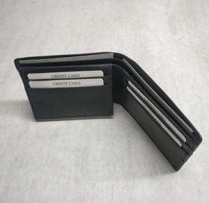Classic Nappa <b>Leather</b> <b>Wallet</b> Anti Theft RFID Credit <b>Card</b> Cash Slim Bifold Purse Custom Logo <b>Man</b> Selling Bulk Export India Supply - Product Image 4
