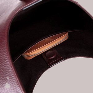 Royaa Fashion Full Grain Pebbled Leather Structured Trapezoid Tote Top Handle Purse Minimalist <b>Work</b> <b>Bag</b> Beach Zipper Closure - Product Image 2