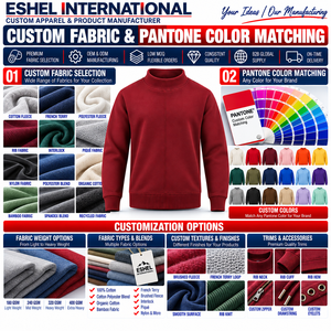 Sudaderas con cuello simulado y opciones personalizadas de 300 GSM. Fábrica de ropa personalizada para compradores mayoristas y marcas de moda a nivel mundial. - Product Image 4