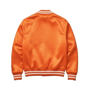 Veste universitaire personnalisée en satin de polyester avec boutons-pression, style baseball, grande taille, vente en gros - Product Image 2