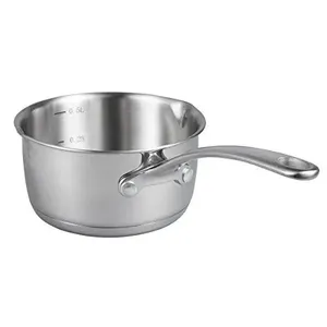 Durable stainless steel <b>sauce</b> <b>pan</b> with tall sides for boiling milk and preparing <b>sauces</b> with spill control for home or - Product Image 1