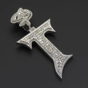 Colgante Personalizado de Hip Hop para Hombre, con Nombre de Rapero, Totalmente Cubierto de Moissanita, Plata 925, Pasa el Test de Diamantes - Product Image 2