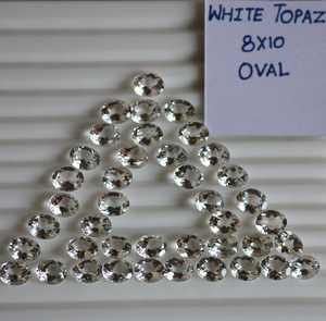 Topacio Blanco Natural de 10x8MM, Corte Ovalado, Calidad Superior, Piedra Preciosa Suelta Calibrada para la Creación de Joyería de Diseño - Product Image 2