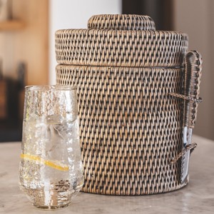 Nevera portátil de alta calidad con aislamiento, enfriador de bebidas de ratán, cubo para hielo, enfriador de bebidas - Product Image 3