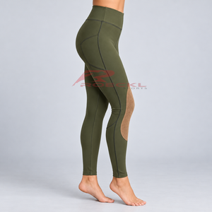 Pantalones de equitación personalizados para mujer, hechos con tela suave y elástica, cintura segura y diseño práctico para mayor comodidad. - Product Image 4