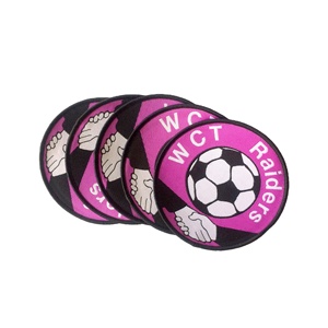 Patchs thermocollants en PVC caoutchouté tissés et brodés en gros avec décoration en dentelle pour chapeaux et vêtements, tailles personnalisées, en tissu toile - Product Image 1