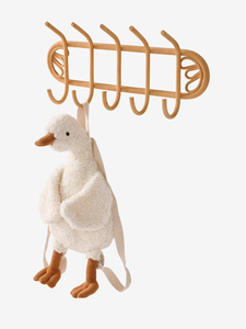 Nouvelle Arrivée Porte-Manteau Mural en Rotin Tressé Fait Main, Organisateur Décoratif en Bois pour Entrée, Chambre d'Enfant et Crèche - Product Image 2