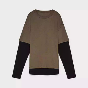 เสื้อยืดแขนยาวผู้ชายคุณภาพสูง ผ้าฝ้ายนุ่ม ทรงปกติ สไตล์ลำลอง แฟชั่นแนวสตรีท ใส่ได้ทุกวัน - Product Image 2