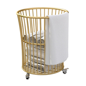 Modern Black Metal Wire <b>Laundry</b> Storage Bin For Dirty Clothes Toys & Blankets Space Saving <b>Laundry</b> Organizer For Bathroom Use - Product Image 4