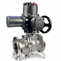 Vanne à boisseau sphérique électrique à bride homologuée Ex-Mark, en acier inoxydable CF8, DN50 PN16, avec commande manuelle pour ligne de processus industrielle