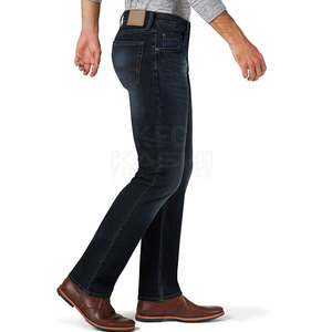 Jeans Casuales de Hombre de Alta Calidad, 100% Algodón, Corte Regular, Transpirables, Ligeros, Servicio Personalizado OEM, MOQ de 2 Piezas - Product Image 3