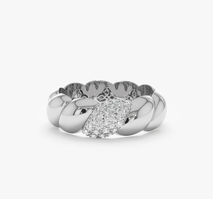 Bague de fiançailles et de mariage de luxe plaquée or, certifiée IGI, sertie de diamants de laboratoire taille brillant vintage, design haut de gamme pour femme - Product Image 3