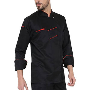 Veste de chef de restaurant à manches courtes, veste de cuisinier pour hommes, uniforme de service alimentaire, uniforme d'hôtel, uniformes de chef de restaurant et de bar - Product Image 5