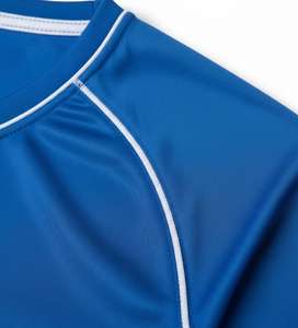 Maillot de football pour homme de haute qualité, respirant, à séchage rapide, antibactérien, 100% polyester, manches courtes, col en V, uni, personnalisable - Product Image 5