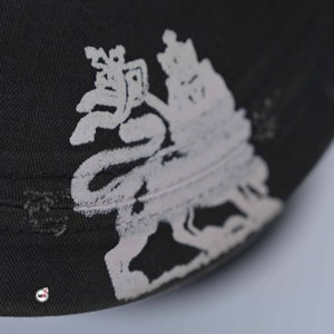 Black 6-Panel Streetwear <b>Caps</b> With Washed Finish <b>Flat</b> Brim Unisex Casual Fitted Hat Adult Size 58-60CM Canvas Material <b>Mens</b> <b>Caps</b> - Product Image 6