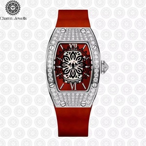 Fournisseur en gros de montres pour hommes en acier inoxydable de luxe avec mouvement mécanique, diamants en moissanite, résistance à l'eau 10 bars, bijoux de mode - Product Image 1