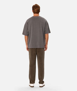 Mens Taupe 100% Cotton Casual Regular Fit Streetwear Short Sleeve Quick Dry Breathable Summer Daily Wear <b>Tee</b> - Product Image 3