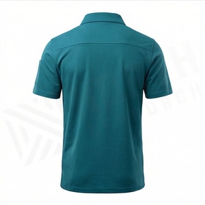 เสื้อถักสีพื้นสำหรับผู้ชาย ผ้าฝ้าย 100% ระบายอากาศได้ดี สำหรับใส่เป็นเสื้อเชิ้ตแขนกุด สไตล์ลำลอง สีเขียวอมฟ้า - Product Image 2