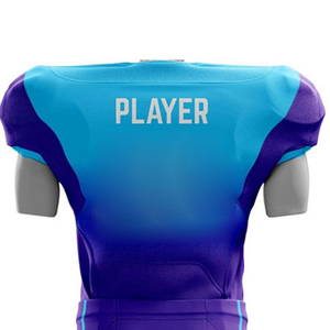 Uniforme de football américain pour hommes, 100% polyester, manches courtes, taille plus, logo sur le devant, nom d'équipe personnalisable - Product Image 5