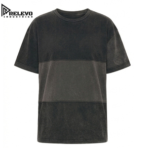 เสื้อยืดแขนยาวทรงโอเวอร์ไซส์สามชิ้นต่อชุด สีดำวินเทจ ล้างสีแบบ Mineral Wash ผ้าหนา 100% คอตตอน สไตล์สตรีทแวร์ ป้องกันขนร่วง - Product Image 1