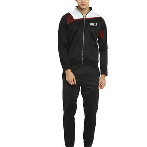 Survêtements de sport pour hommes, coupe ajustée, nouveau design, manches longues, coton uni, grandes tailles - Product Image 1