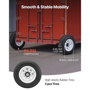 Heavy Duty 8 Lug Wheel Kit for 20 <b>ft</b> & <b>40</b> <b>ft</b> Shipping <b>Containers</b> <b>Trailer</b> Wheels with Ratchet Tie Moves New Product Accessory - Product Image 4