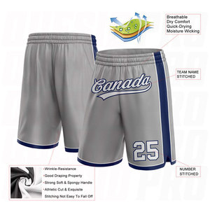Custom Gray White Navy Authentic Basketball Shorts for Men Premium Breathable Moisture Wicking Performance <b>Athletic</b> Team Shorts - Product Image 5