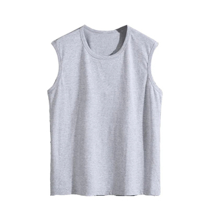OCCENTIA IINTERNATIONAL <b>Men's</b> Fashion <b>Vest</b> Cotton Spandex Breathable Knitted Tight Tank Top Home Sleep Casual Boy Sexy - Product Image 4
