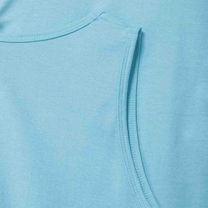 Camiseta sin Mangas de Alta Calidad para Hombre, de Algodón y Poliéster, con Logotipo Personalizado, Informal, para Gimnasio, Holgada, Ligera, Tejida y Transpirable - Product Image 4