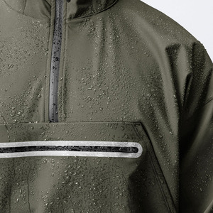 Hot Sale Custom Logo Fashion Windbreaker <b>Jacket</b> for <b>Men</b> Women <b>Long</b> Winter Season Breathable Canvas Hooded Collar Running Style - Product Image 6