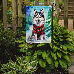 Bandera de jardín de Navidad de Malamute de Alaska Multicolor buzón decorativo y cartel de Patio para ilustraciones de patio y césped para macizos de flores - Product Image 2