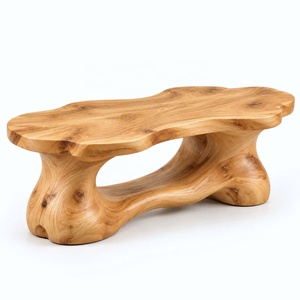 Mesa de Centro Moderna Luxali de Madera Maciza para Sala de Estar, Hecha a Mano, Ecológica, Duradera, Fácil de Limpiar, Decoración Antigua, Muebles para el Hogar - Product Image 3