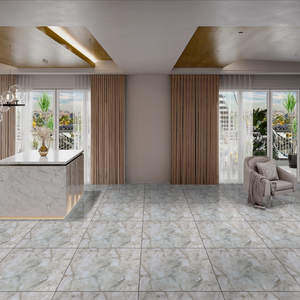 กระเบื้องปูพื้นพอร์ซเลนขัดเงาพิเศษ ขนาด 600 x 600 มม. ลายหินอ่อน สำหรับโชว์รูม สำนักงาน อาคาร สำนักงาน หรือพื้นที่นั่งรอ - Product Image 6