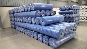 Rouleau de tissu textile bleu premium, tissu non tissé spunbond, 90 GSM, PP, 100 % polypropylène, matériau écologique, sac de courses en tissu - Product Image 4