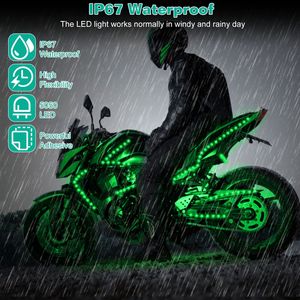 Set di 6 Strisce LED RGB 12V DC, Luci Atmosfera Multicolore al Neon, Kit Illuminazione Impermeabile per Moto - Product Image 5