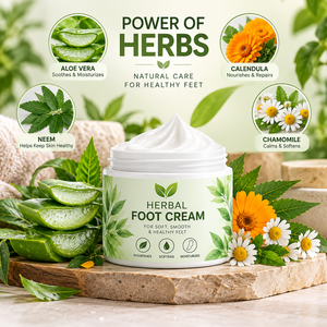Crème à talons aux herbes en gros pour pieds secs et rugueux, soin des callosités, fabricant cosmétique OEM ODM sous marque privée pour les acheteurs de produits de beauté mondiaux - Product Image 3