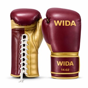 ถุงมือชกมวย MMA ระดับมืออาชีพ แบบผูกเชือก กันน้ำ หนัง PU  โลโก้สั่งทำได้ น้ำหนักเบา กันลื่น สำหรับฝึกมวยไทย - Product Image 1