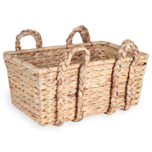 Panier de rangement multifonctionnel en jacinthe d'eau pour l'organisation de la maison, paniers à articles à bas prix - Product Image 6