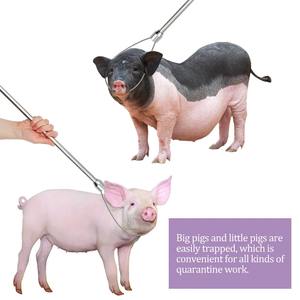 1 Pièce Lasso de capture de porcs en fil d'acier inoxydable, Dispositif de préhension de tête de porc Baoding, Équipement porcin pratique et sûr avec poignée en cuivre - Product Image 4