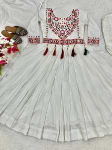 Ensemble Salwar Kameez Premium en Mousseline Imprimé Jaipur pour Femme, Style Traditionnel Simple pour Mariage et Fêtes, Écologique, Respirant, Robe Personnalisée, Meilleur Choix - Product Image 5