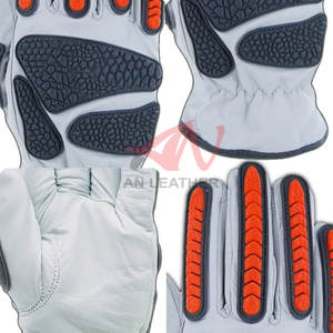 New Heavy Safety Leather <b>TPR</b> Impact Gloves With Flexible Design Daily Use In Labor Work - Product Image 3