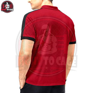 Camisetas Polo Casuales para Hombre, Diseño Único, Personalizadas, Lavables a Máquina, Transpirables, Ajuste Inteligente, Rojo y Negro 2026, MOQ Bajo - Product Image 2